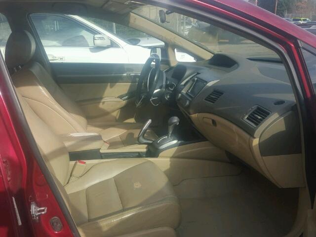 1HGFA16918L094436 - 2008 HONDA CIVIC EXL أحمر صورة 5
