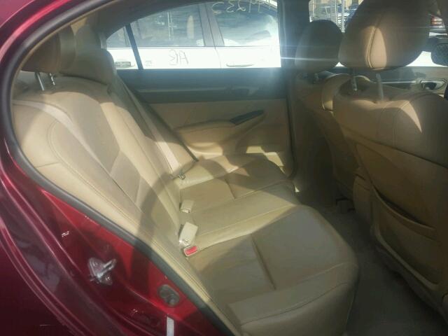 1HGFA16918L094436 - 2008 HONDA CIVIC EXL أحمر صورة 6