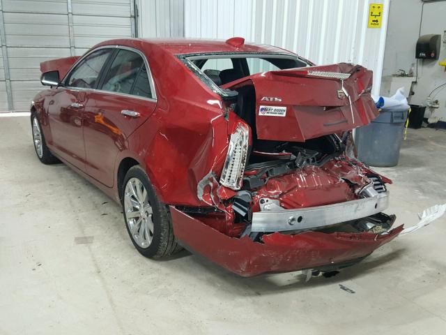 1G6AA5RX5H0165913 - 2017 CADILLAC ATS RED photo 3