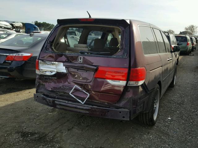 5FNRL38278B028364 - 2008 HONDA ODYSSEY LX BURGUNDY photo 4