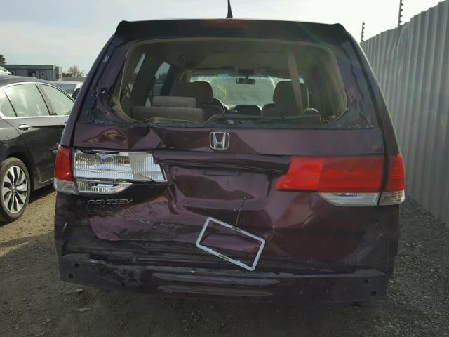 5FNRL38278B028364 - 2008 HONDA ODYSSEY LX BURGUNDY photo 9