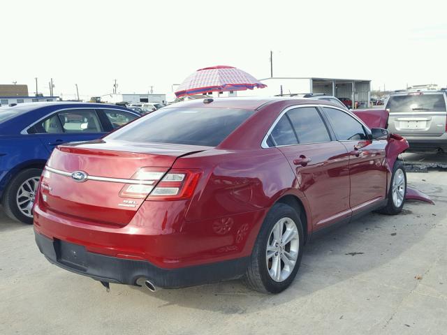 1FAHP2E82DG174745 - 2013 FORD TAURUS SEL RED photo 4