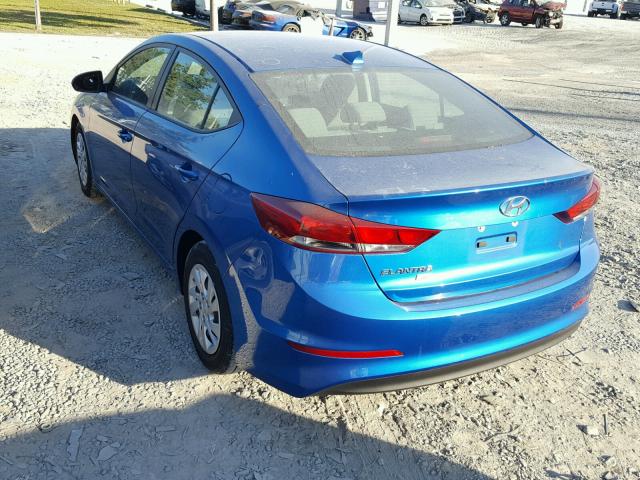 5NPD74LF2HH145544 - 2017 HYUNDAI ELANTRA SE BLUE photo 3