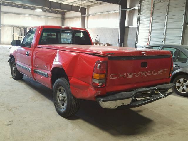 1GCEC14W92Z299780 - 2002 CHEVROLET SILVERADO RED photo 3