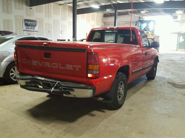 1GCEC14W92Z299780 - 2002 CHEVROLET SILVERADO RED photo 4