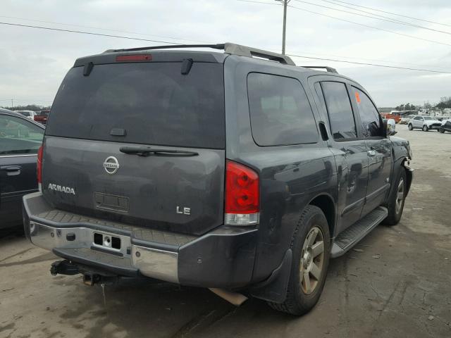 5N1AA08A76N731658 - 2006 NISSAN ARMADA SE SILVER photo 4