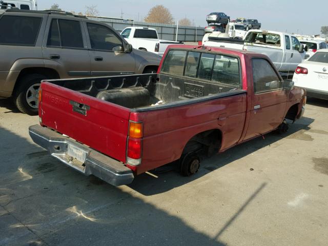 1N6SD11S0RC383904 - 1994 NISSAN TRUCK BASE RED photo 4