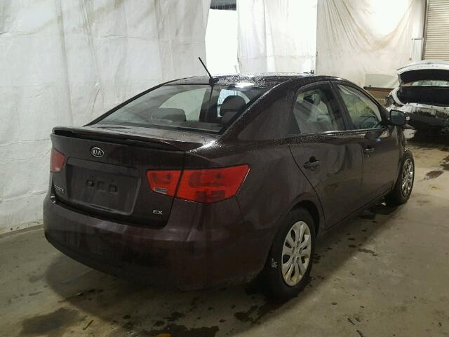 KNAFU4A21A5245641 - 2010 KIA FORTE EX BURGUNDY photo 4