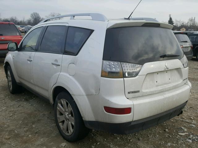 JA4MT41X58Z003313 - 2008 MITSUBISHI OUTLANDER WHITE photo 3