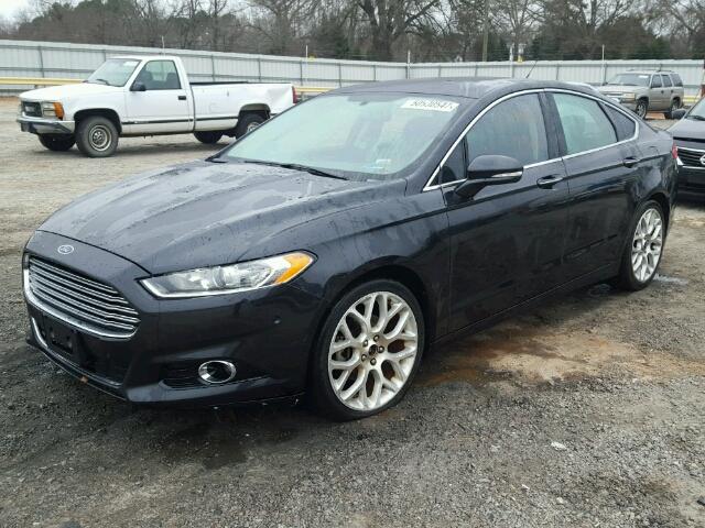 3FA6P0K97ER145373 - 2014 FORD FUSION TIT BLACK photo 2