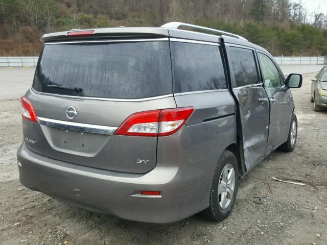 JN8AE2KP1G9152195 - 2016 NISSAN QUEST S GRAY photo 4