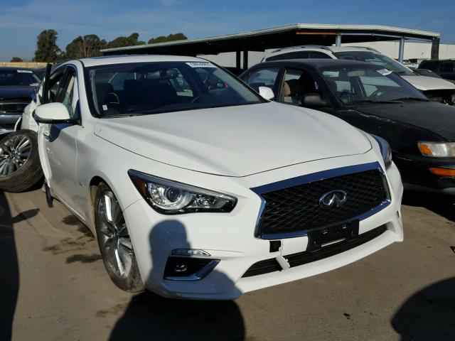 JN1EV7AP8JM355510 - 2018 INFINITI Q50 LUXE WHITE photo 1