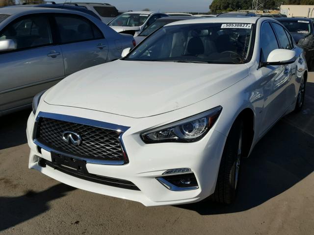 JN1EV7AP8JM355510 - 2018 INFINITI Q50 LUXE WHITE photo 2