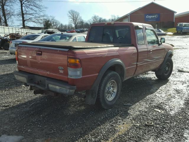 1FTZR15U7WTA84307 - 1998 FORD RANGER SUP RED photo 4