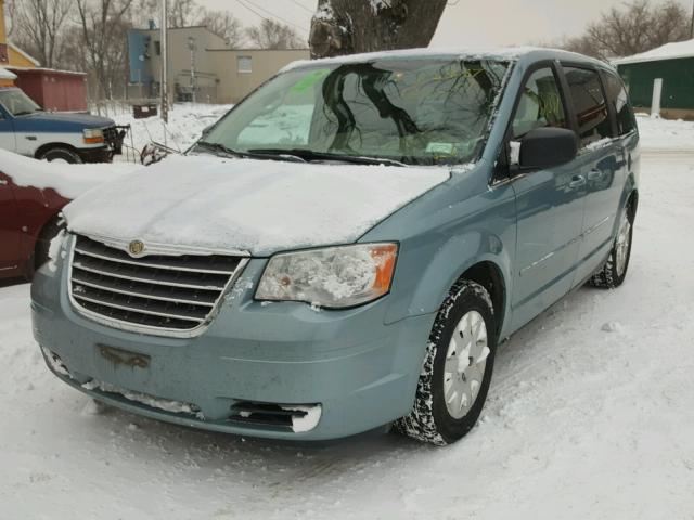 2A8HR44EX9R600851 - 2009 CHRYSLER TOWN & COU BLUE photo 2