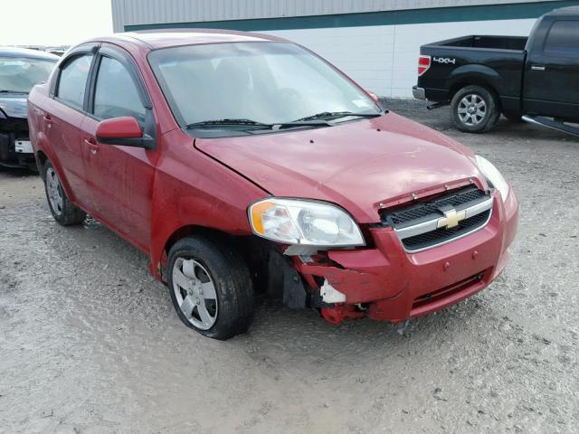 KL1TD5DE0AB124707 - 2010 CHEVROLET AVEO LS RED photo 1