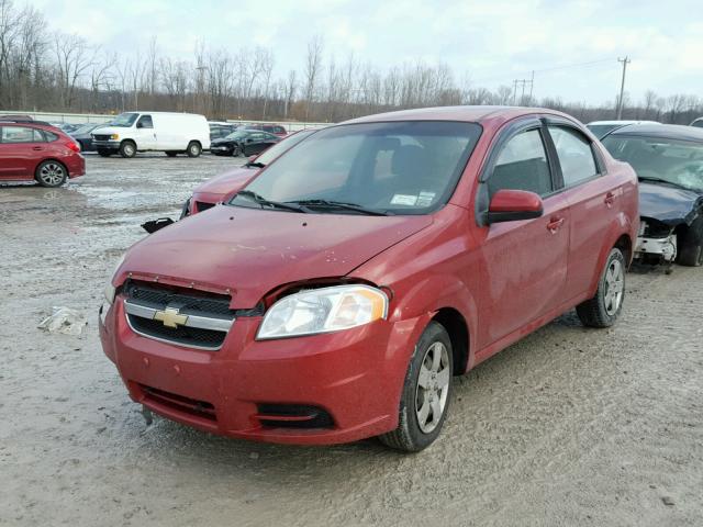 KL1TD5DE0AB124707 - 2010 CHEVROLET AVEO LS RED photo 2