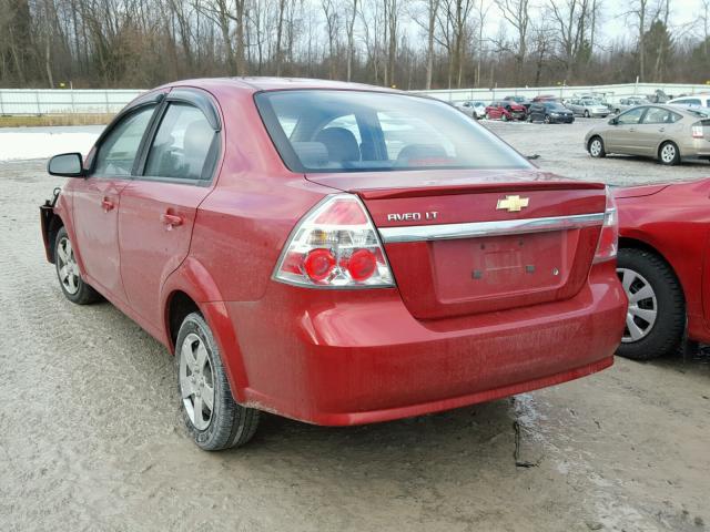 KL1TD5DE0AB124707 - 2010 CHEVROLET AVEO LS RED photo 3