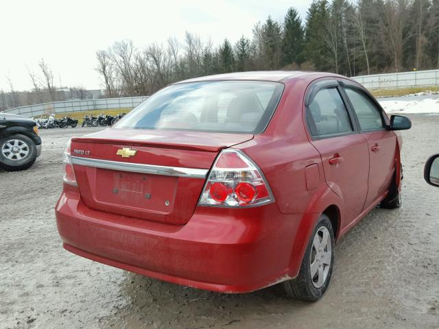 KL1TD5DE0AB124707 - 2010 CHEVROLET AVEO LS RED photo 4