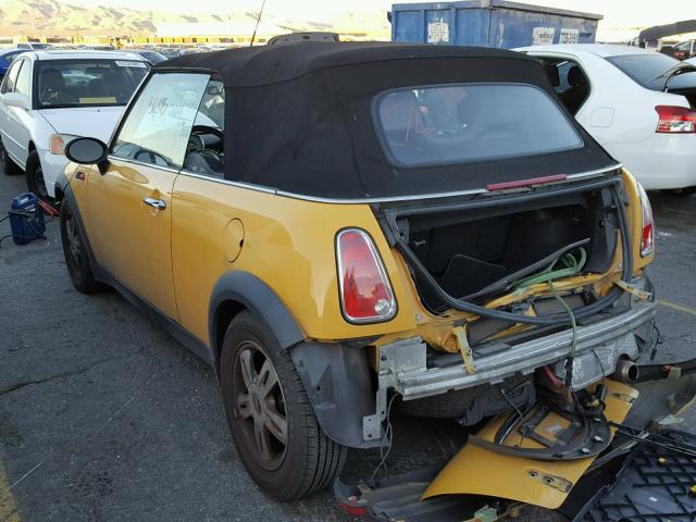 WMWRF33518TG18467 - 2008 MINI COOPER YELLOW photo 3