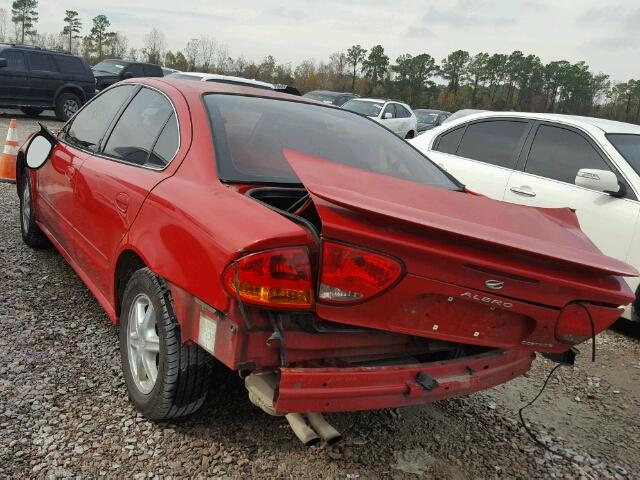 1G3NL52F03C145960 - 2003 OLDSMOBILE ALERO GL RED photo 3