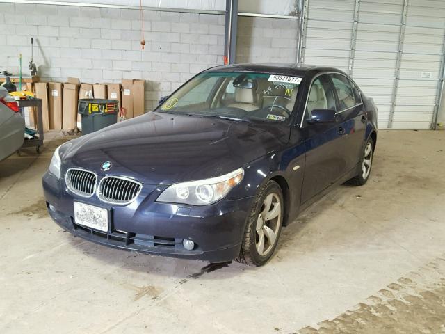 WBANE73517CM53668 - 2007 BMW 530 I BLUE photo 2