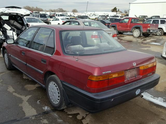 1HGCB7543MA205857 - 1991 HONDA ACCORD DX RED photo 3