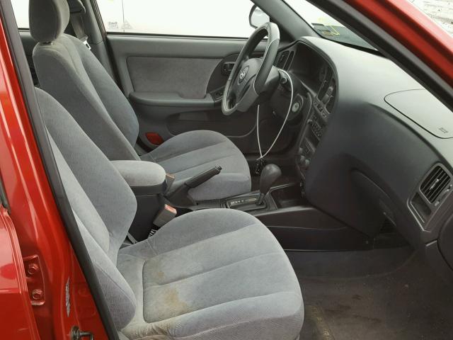 KMHDN46D34U740897 - 2004 HYUNDAI ELANTRA GL RED photo 5