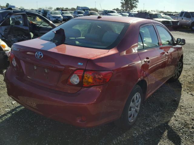 JTDBU4EE1AJ074497 - 2010 TOYOTA COROLLA BA RED photo 4