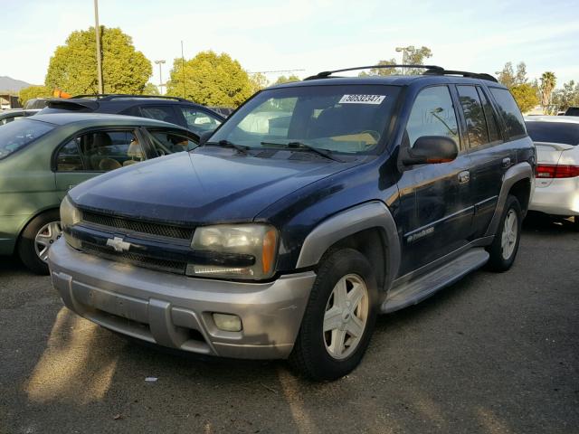 1GNDS13SX22263335 - 2002 CHEVROLET TRAILBLAZE BLACK photo 2