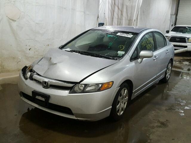 2HGFA16568H319444 - 2008 HONDA CIVIC LX SILVER photo 2