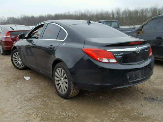 2G4GR5EK1C9158980 - 2012 BUICK REGAL BLACK photo 3