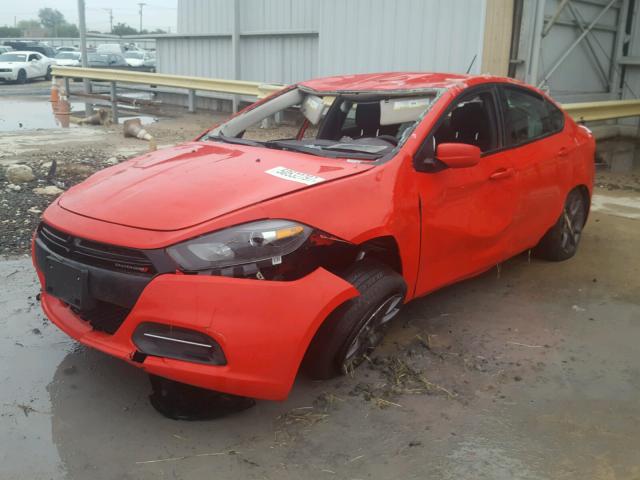 1C3CDFAAXGD682680 - 2016 DODGE DART SE RED photo 2