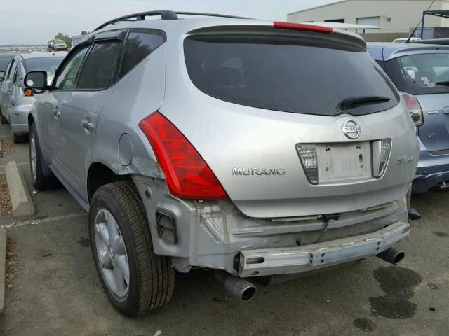 JN8AZ08W35W435946 - 2005 NISSAN MURANO SL SILVER photo 3