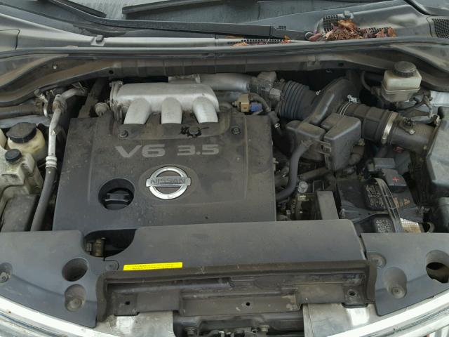 JN8AZ08W35W435946 - 2005 NISSAN MURANO SL SILVER photo 7