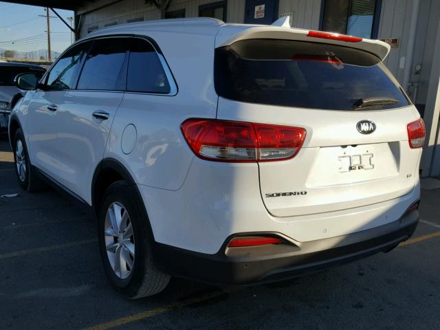 5XYPG4A38GG094997 - 2016 KIA SORENTO LX WHITE photo 3