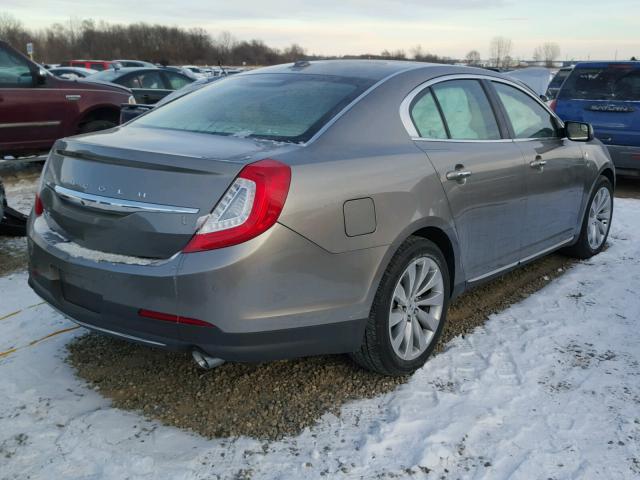 1LNHL9DK7GG603499 - 2016 LINCOLN MKS GRAY photo 4