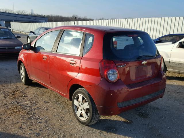 KL1TD6DE4AB093600 - 2010 CHEVROLET AVEO LS RED photo 3