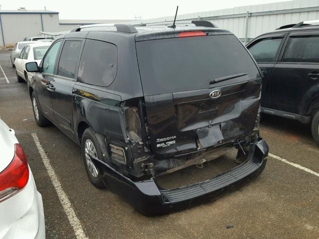 KNDMG4C72C6473171 - 2012 KIA SEDONA LX BLACK photo 3