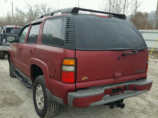 1GNEK13Z04R173977 - 2004 CHEVROLET TAHOE K150 MAROON photo 3