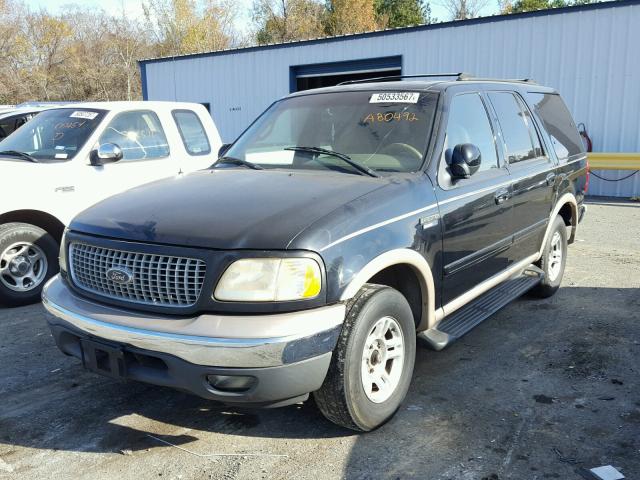 1FMRU17L8XLA80492 - 1999 FORD EXPEDITION BLACK photo 2