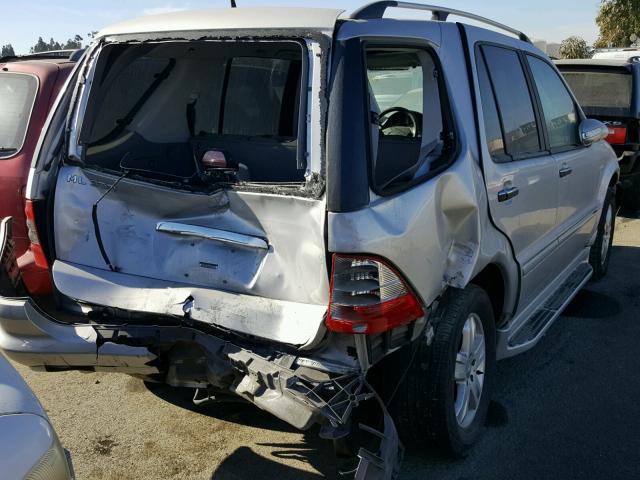 4JGAB57E15A564461 - 2005 MERCEDES-BENZ ML 350 SILVER photo 4