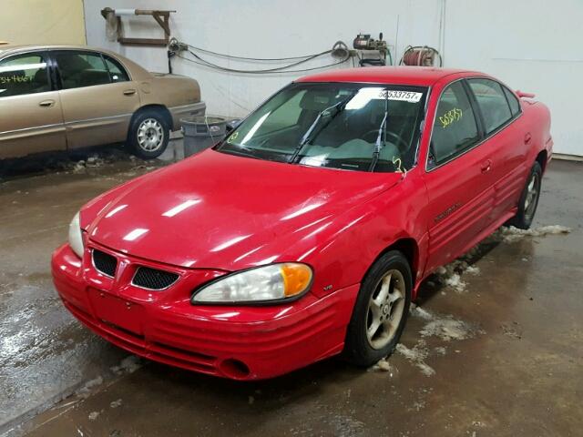 1G2NF52E41M591085 - 2001 PONTIAC GRAND AM S RED photo 2