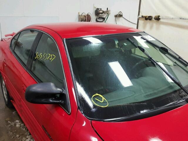 1G2NF52E41M591085 - 2001 PONTIAC GRAND AM S RED photo 9