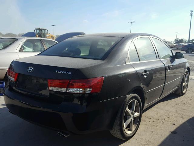 5NPEU46F26H042209 - 2006 HYUNDAI SONATA GLS BLACK photo 4