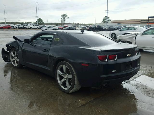 2G1FB1E3XD9199835 - 2013 CHEVROLET CAMARO LT BLACK photo 3