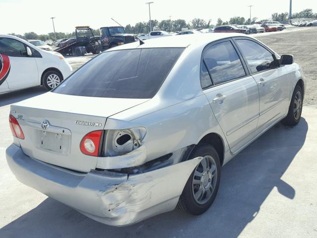 1NXBR32E33Z095770 - 2003 TOYOTA COROLLA CE SILVER photo 4