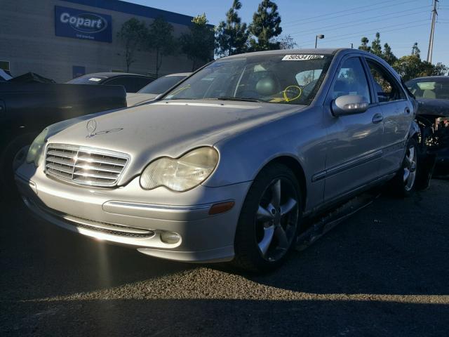 WDBRF40J24A595549 - 2004 MERCEDES-BENZ C 230K SPO SILVER photo 2