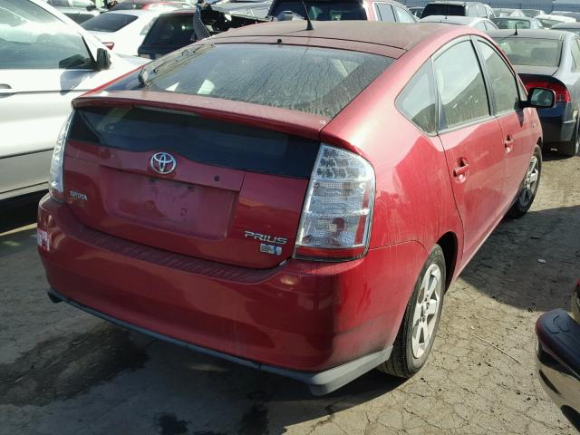 JTDKB20U073254785 - 2007 TOYOTA PRIUS RED photo 4