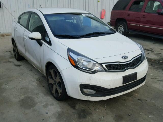 KNADN4A34C6063121 - 2012 KIA RIO EX WHITE photo 1